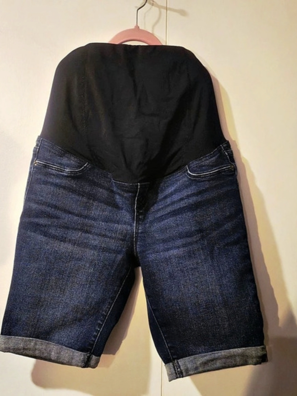 Isabel Maternity Bermuda Shorts in Blue Size 2